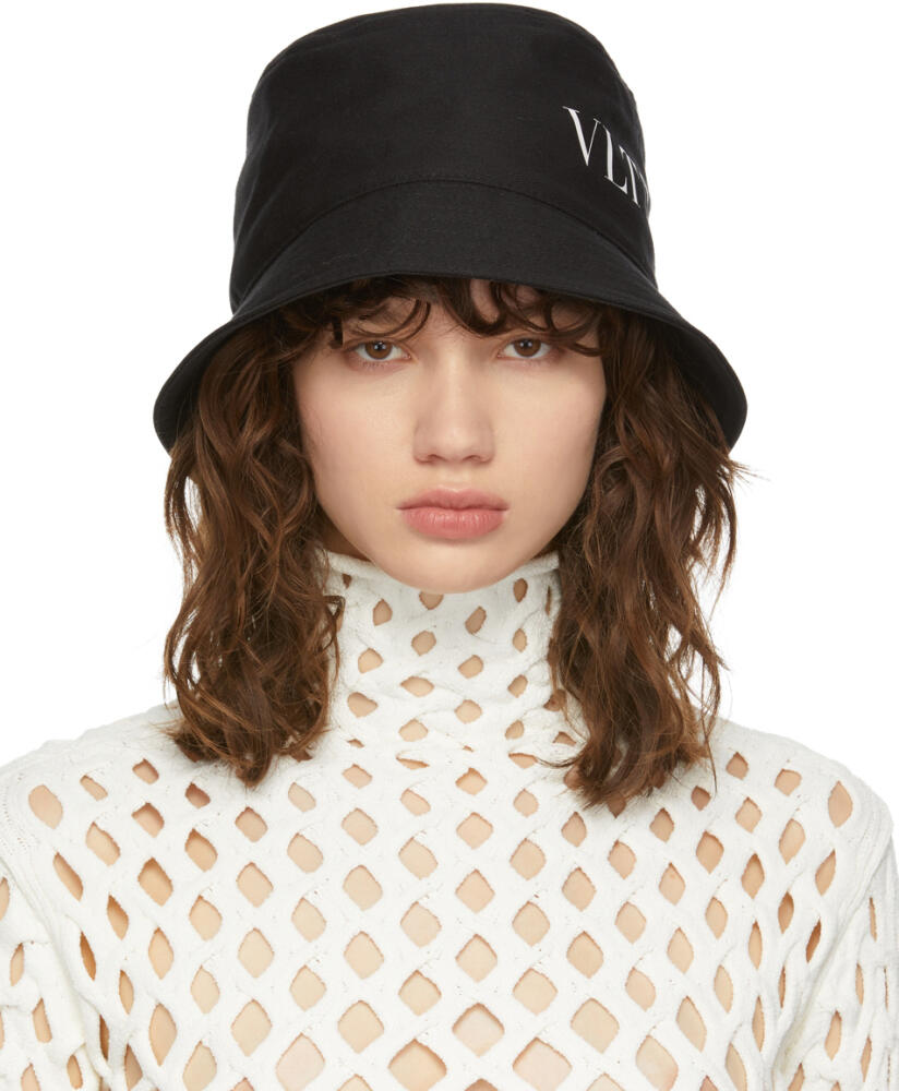 Valentino Garavani Black VLTN Bucket Hat Cover