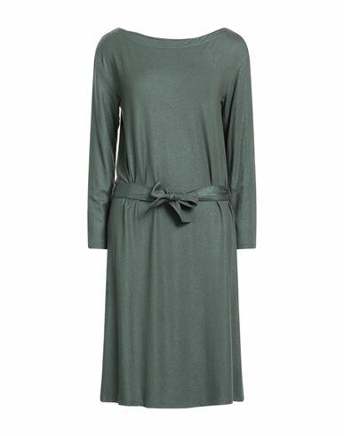 Majestic Filatures Woman Midi dress Dark green Viscose, Elastane Cover