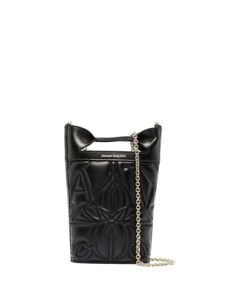 Alexander McQueen embroidered mini bucket bag - Black Cover