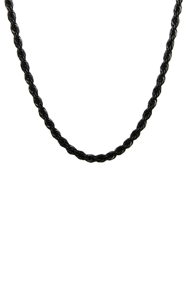 Brook and York Men's Rope Chain Necklace in Black Cover