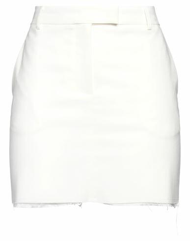 Nude Woman Mini skirt Ivory Polyester, Wool, Elastane Cover