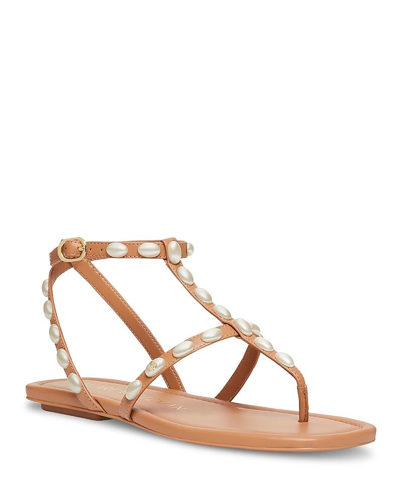 Stuart Weitzman Women's Pearlita Flat Sandals Cover