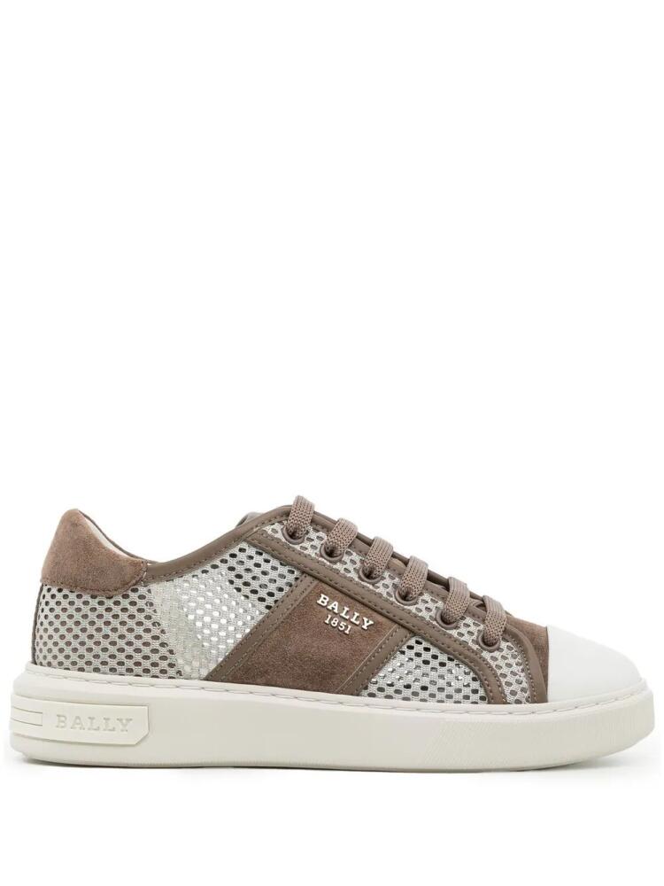 Bally mesh-panelled lace-up sneakers - Brown Cover