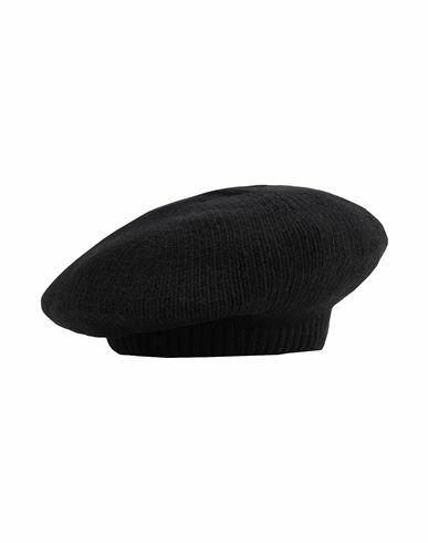 8 By Yoox Recycled Wool Beret Hat Black Recycled wool Cover