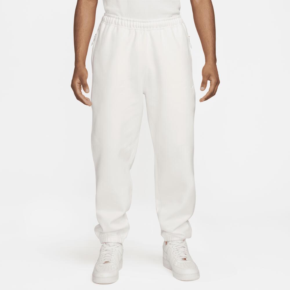 Nike Men's Solo Swoosh Fleece Pants in White Cover