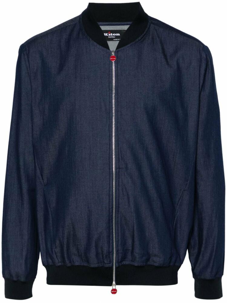 Kiton cotton bomber jacket - Blue Cover