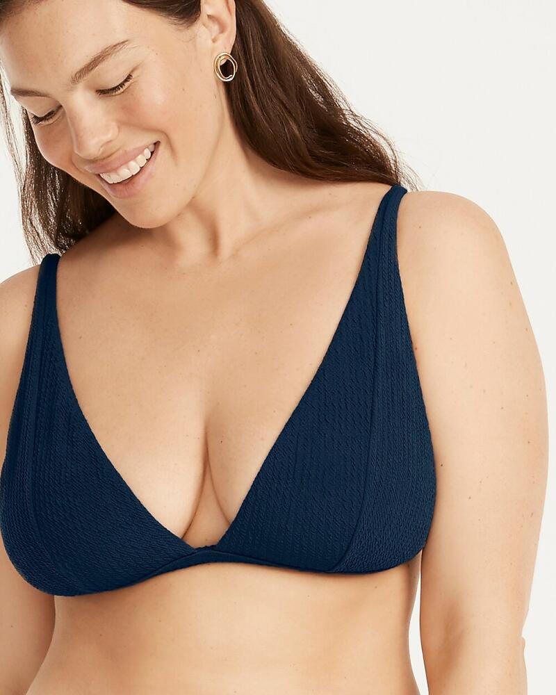 J.Crew Textured plunge bikini top Cover