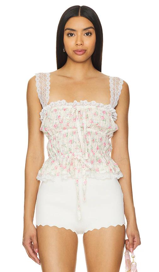 For Love & Lemons Amelia Top in Pink Cover