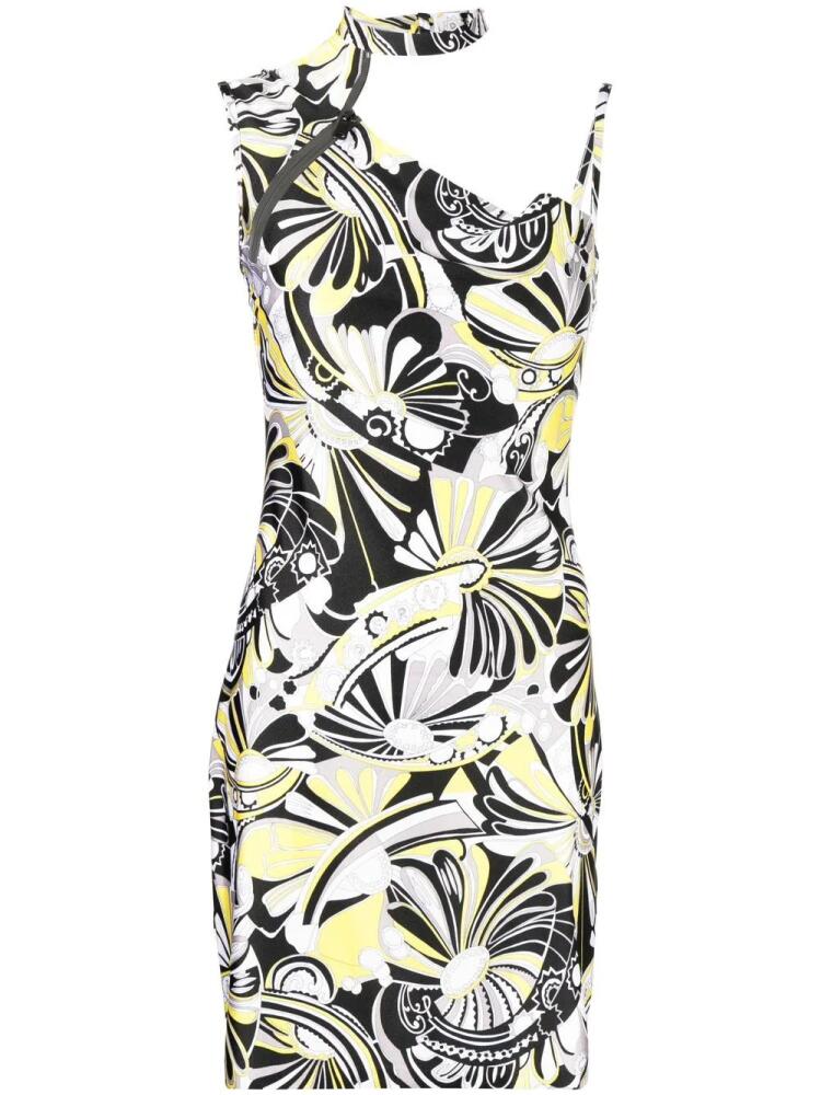 Coperni abstract-print cut-out dress - Black Cover