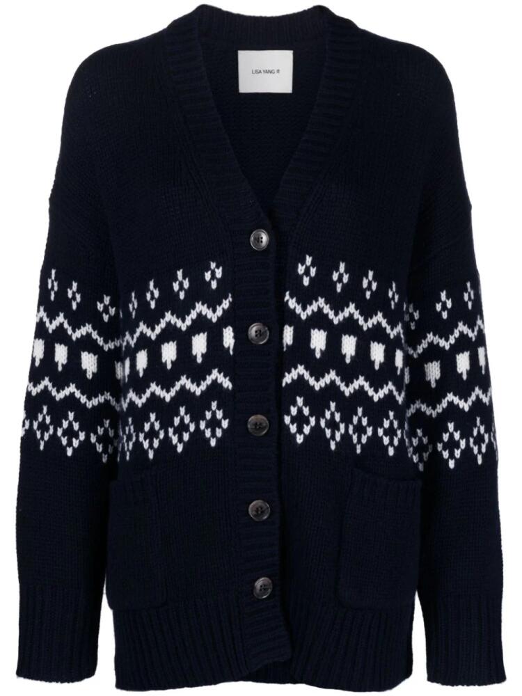 Lisa Yang V-neck cashmere cardigan - Blue Cover