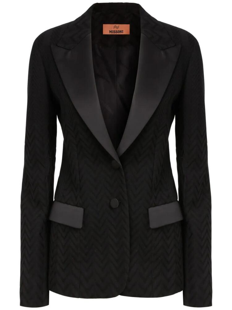 Missoni chevron-knit blazer - Black Cover