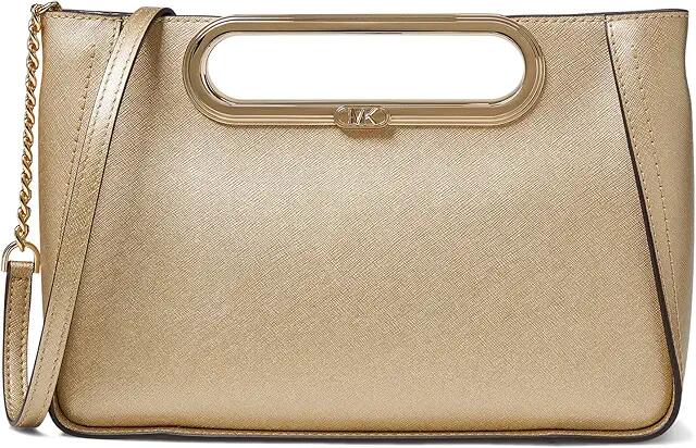 MICHAEL Michael Kors Chelsea Large Convertible Clutch (Pale Gold) Handbags Cover