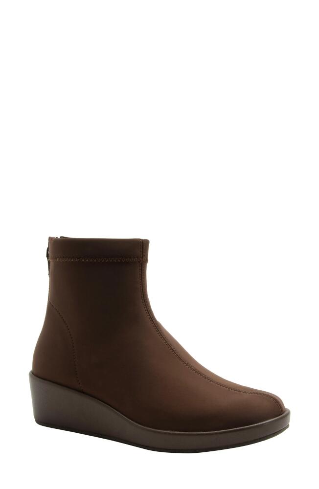 Alegria by PG Lite Harmoni Platform Wedge Bootie in Chocolate Cover