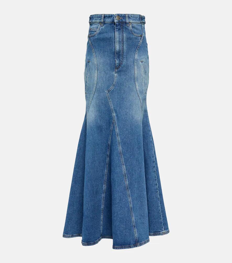 Burberry Flared denim maxi skirt Cover