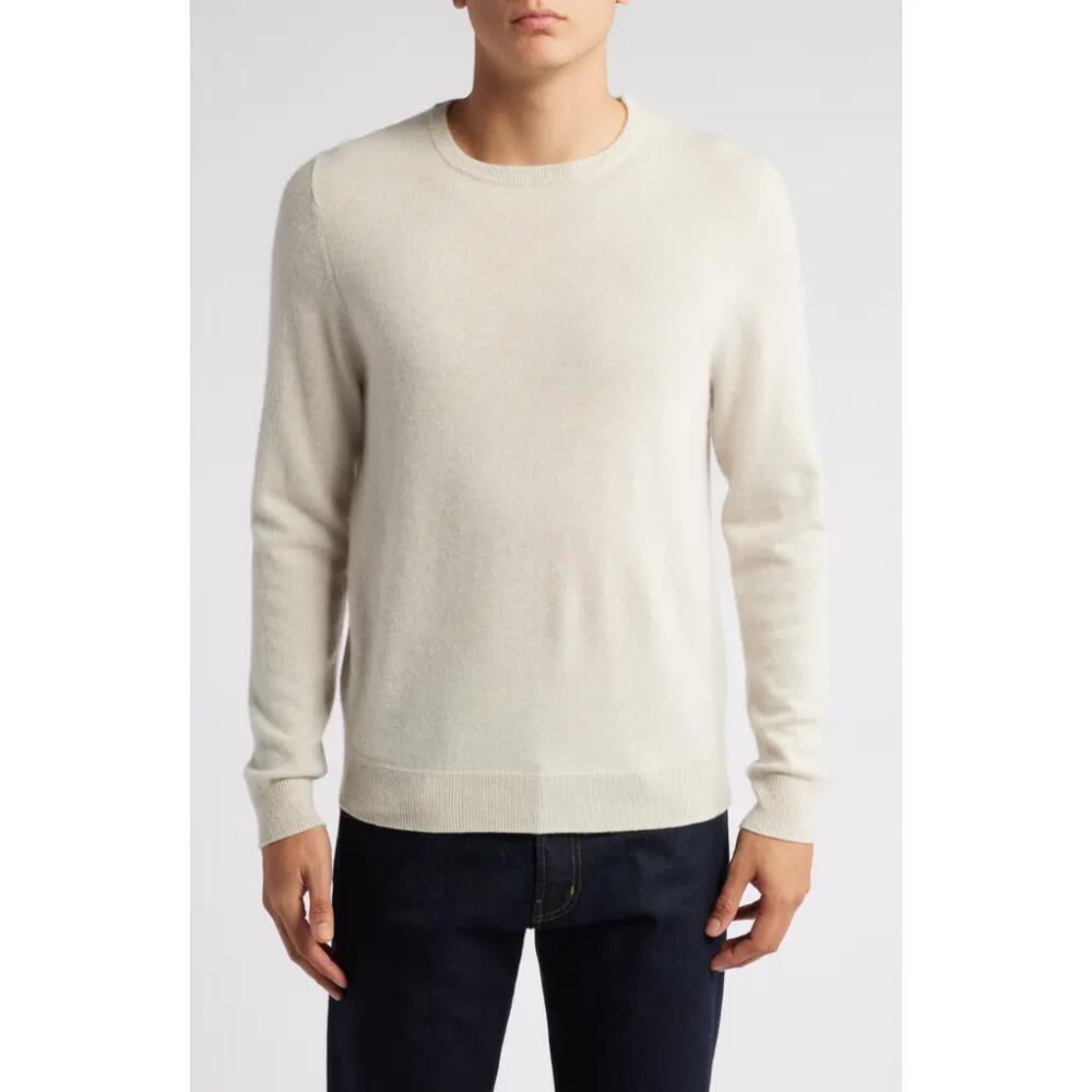 Nordstrom Cashmere Crewneck Sweater in Ivory Sand Heather Cover