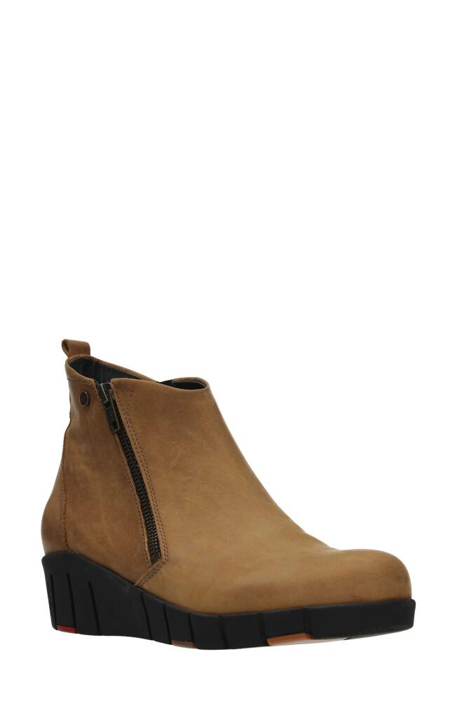 Wolky Phoenix Water Resistant Bootie in Camel Quebec Nubuck Cover