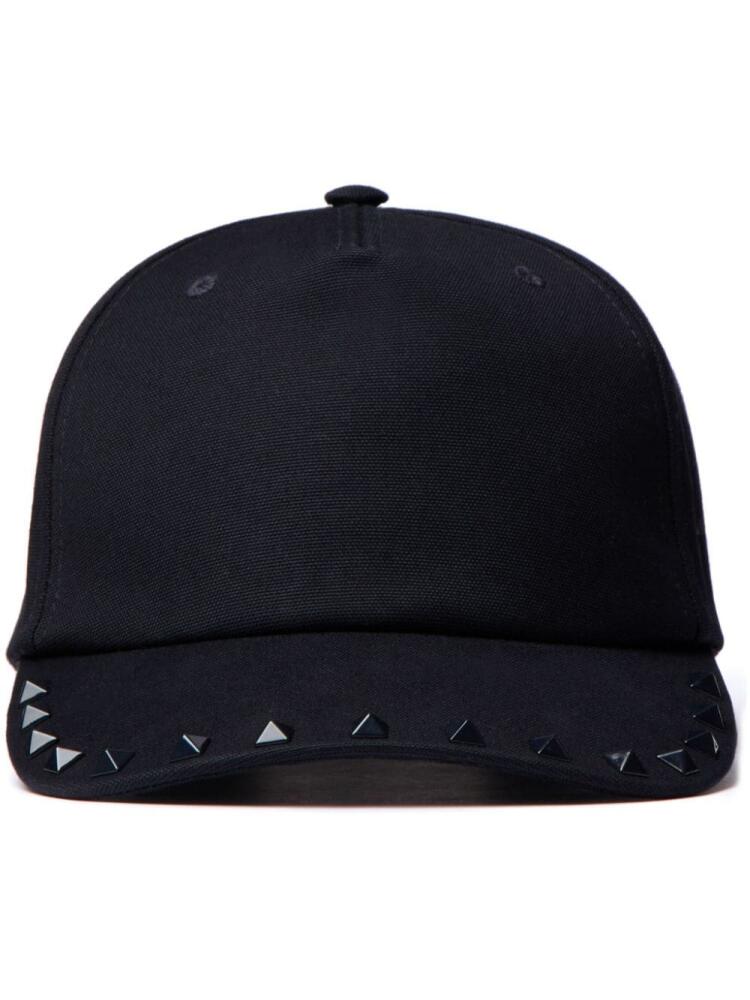 Valentino Garavani Rockstud-embellished cotton cap - Black Cover