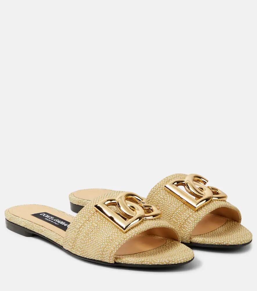 Dolce & Gabbana Logo raffia slides Cover