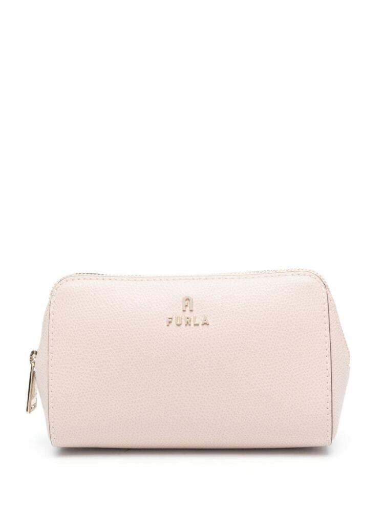 Furla Continental leather make up bag - Pink Cover