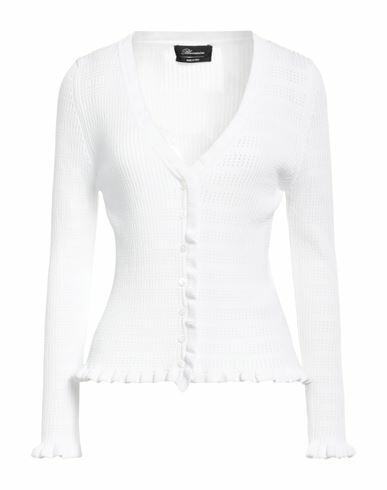 Blumarine Woman Cardigan White Viscose, Polyester Cover