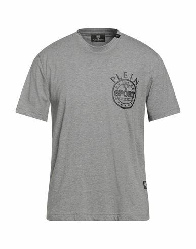 Plein Sport Man T-shirt Grey Cotton, Elastane Cover