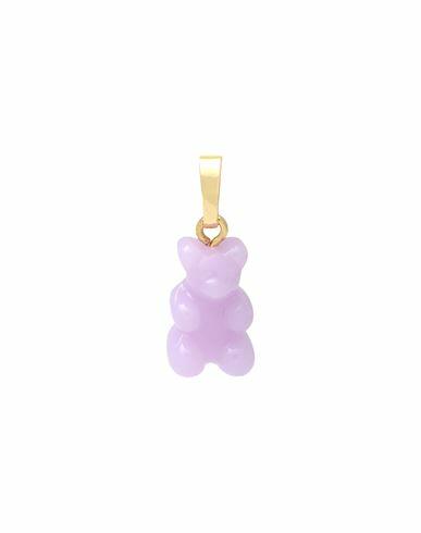 Crystal Haze Nostalgia Bear Woman Pendant Lilac Resin, Brass, 18kt Gold-plated Cover