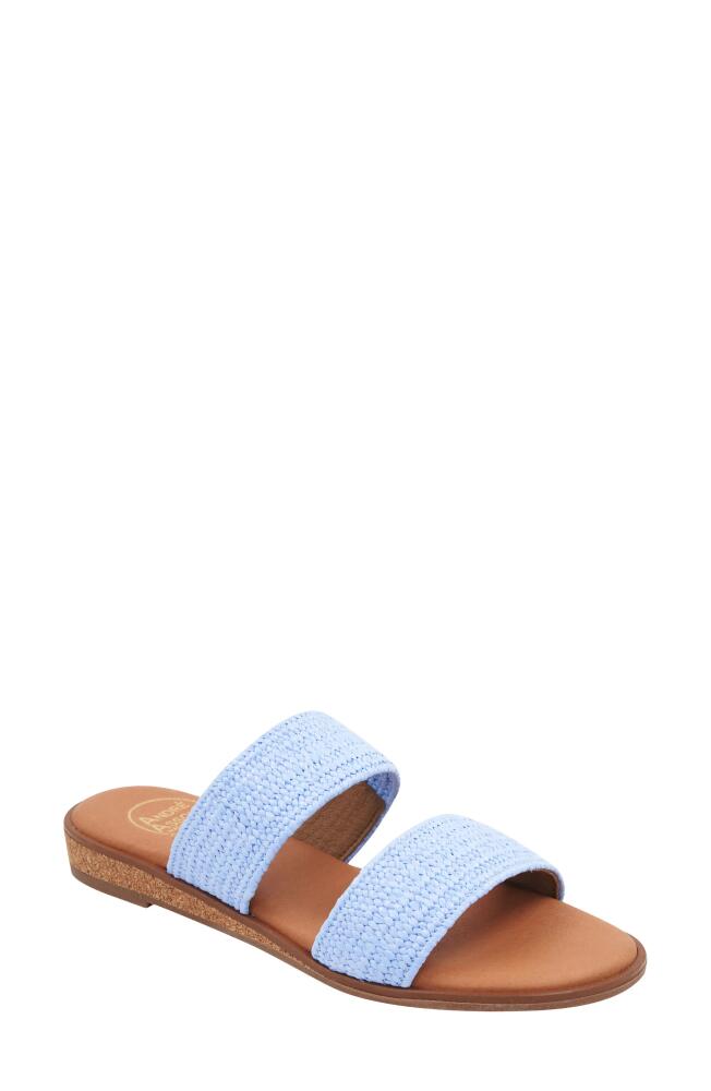 André Assous Galia Featherweights Slide Sandal in Blue Cover