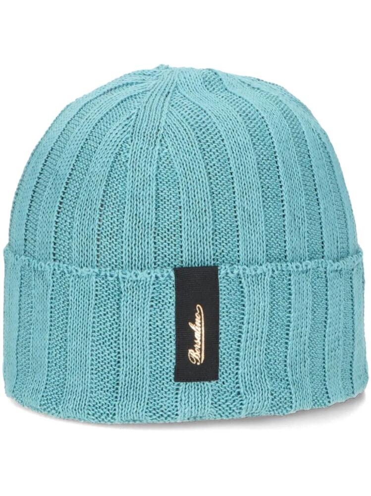 Borsalino Jin Linen ribbed beanie - Blue Cover