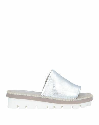 Patrizia Bonfanti Woman Sandals Silver Soft Leather Cover