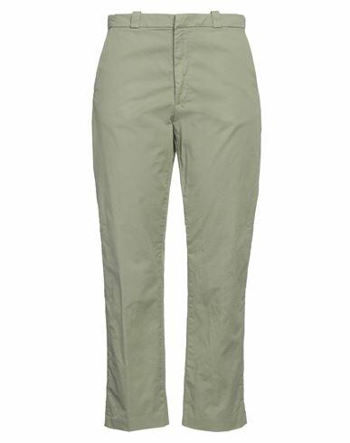 Haikure Woman Pants Sage green Cotton, Elastane Cover