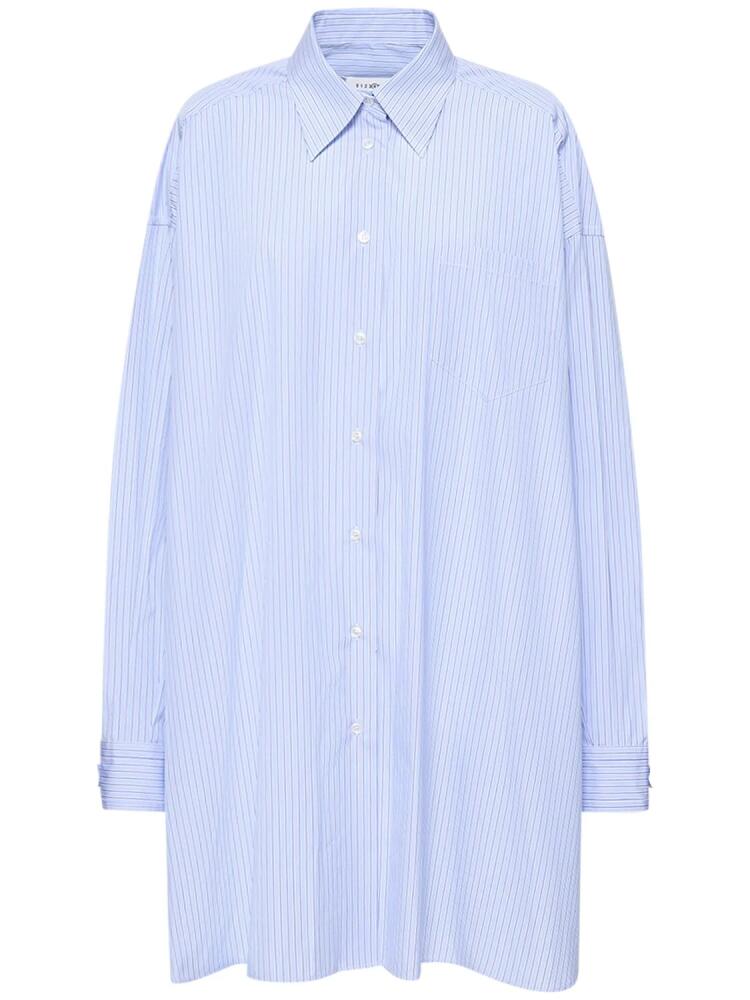 MAISON MARGIELA Striped Cotton Poplin Long Shirt Cover