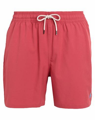 Polo Ralph Lauren 5.5-inch Traveler Swim Trunk Man Swim trunks Brick red Recycled polyester, Elastane Cover