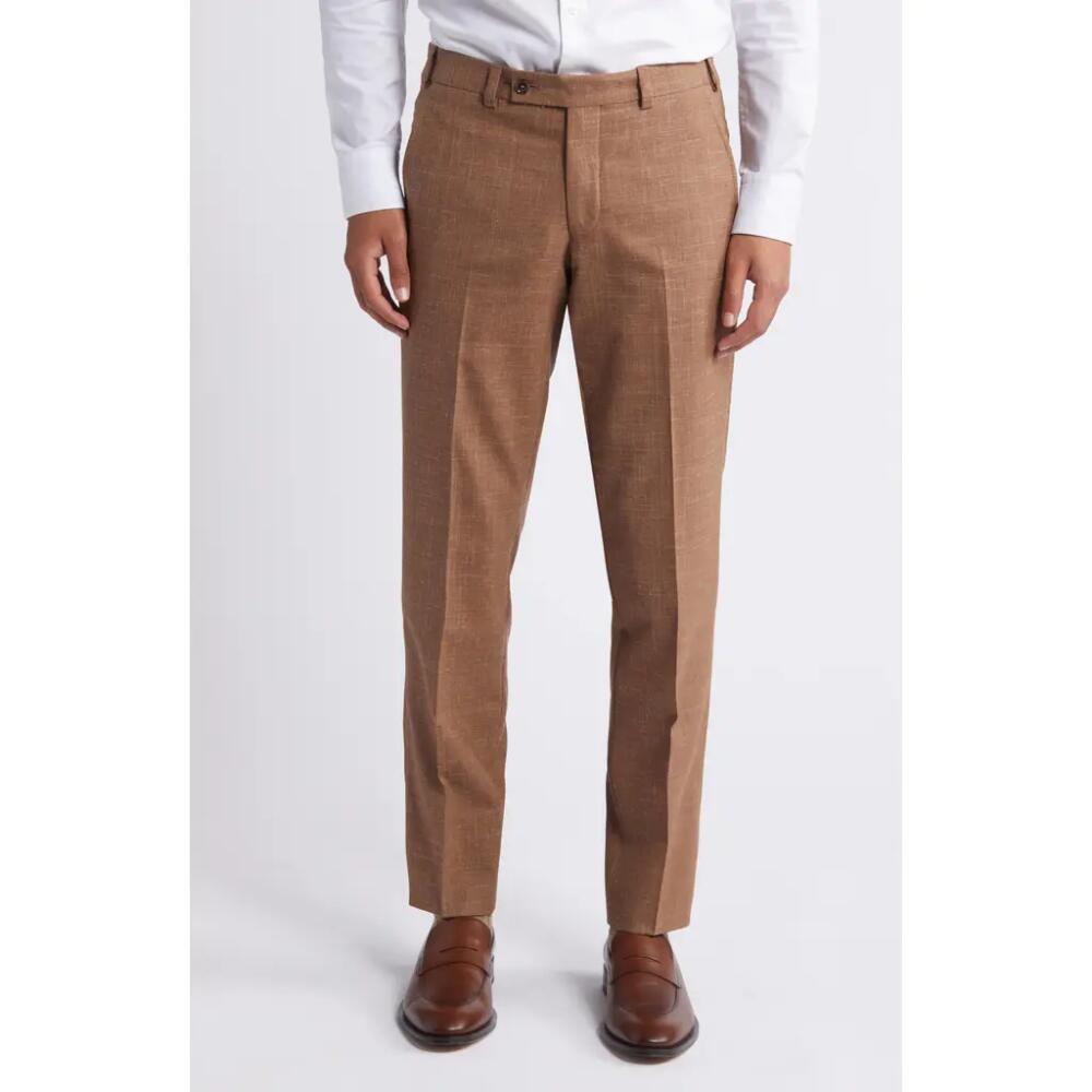 Ted Baker London Jerome Soft Constructed Wool Blend Pants in Camel Cover