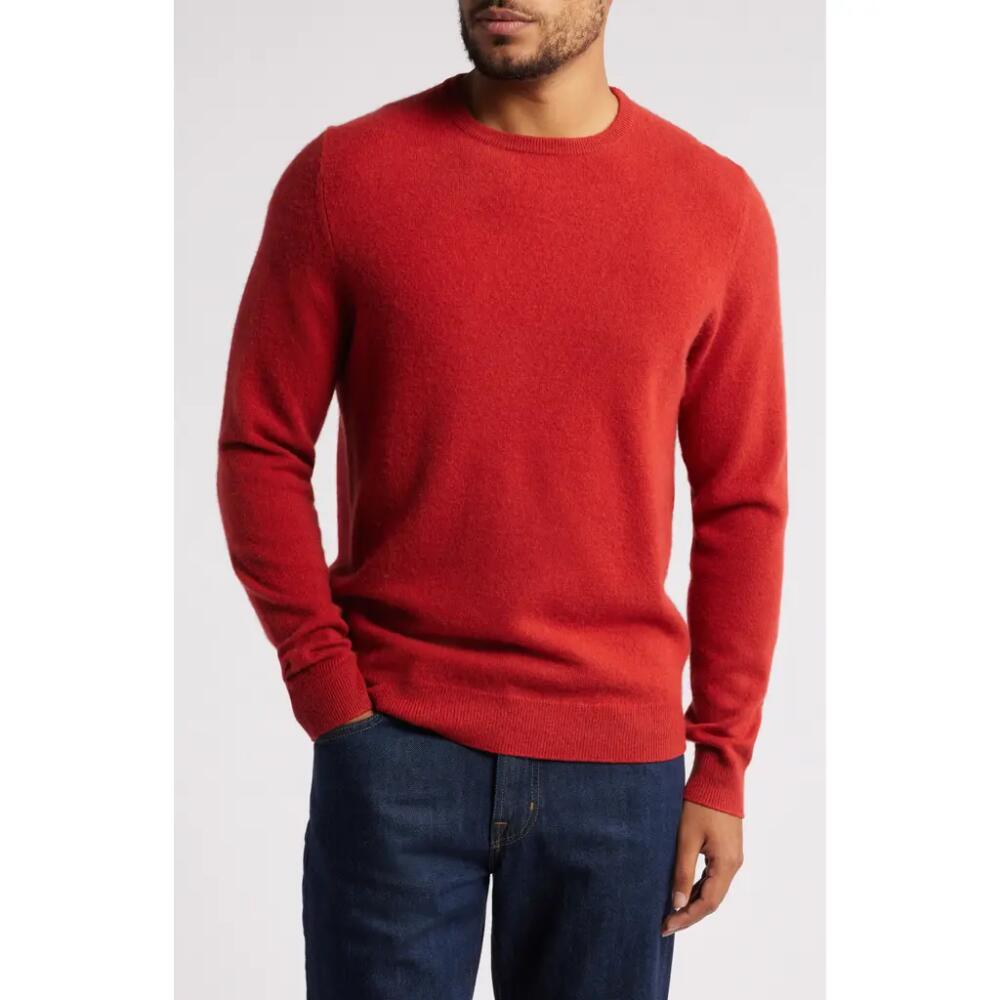 Nordstrom Cashmere Crewneck Sweater in Red Ochre Cover