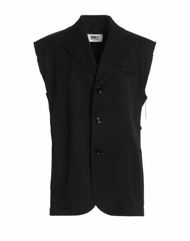 Mm6 Maison Margiela Woman Blazer Black Polyester, Virgin Wool, Elastane Cover