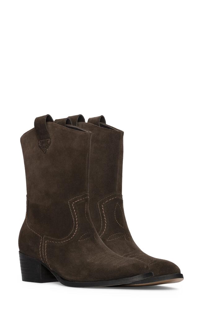 Clarks(r) Octavia Up Western Boot in Dark Brown Cover