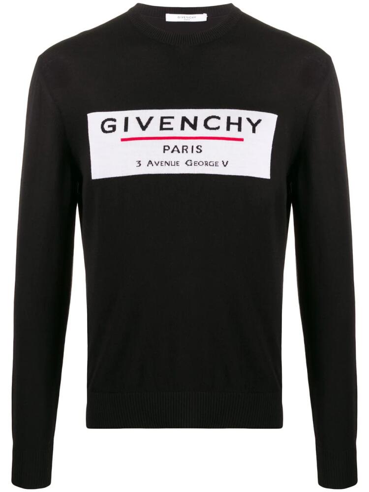 Givenchy label motif jumper - Black Cover