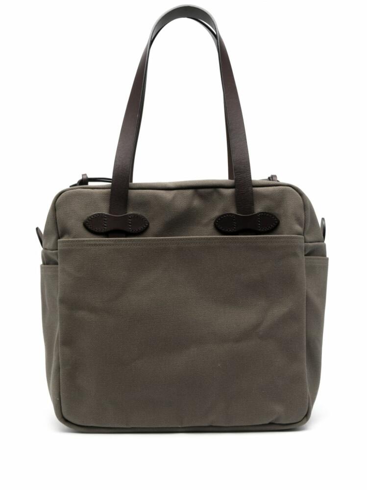 Filson logo-patch tote bag - Green Cover