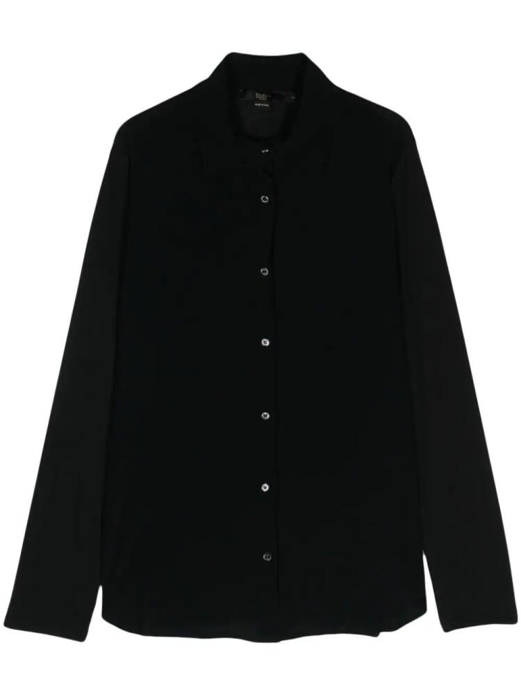 Seventy long-sleeve cotton blend shirt - Black Cover