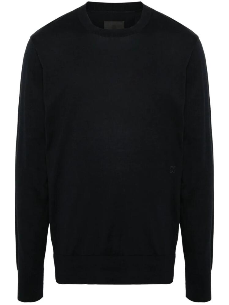 Givenchy crew-neck fine-knit jumper - Blue Cover