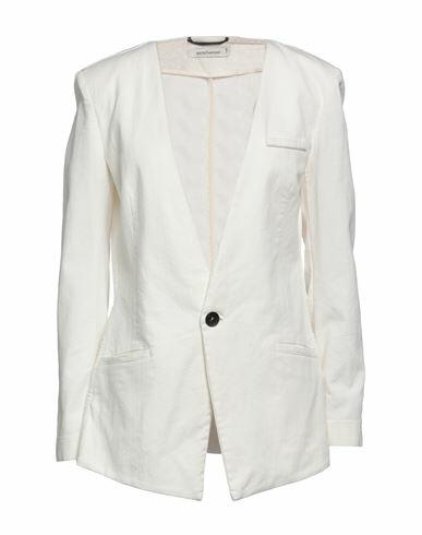 Nostrasantissima Woman Blazer White Cotton, Elastane Cover