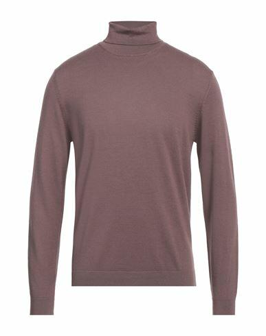 Selected Homme Man Turtleneck Cocoa Polyester, Merino Wool Cover