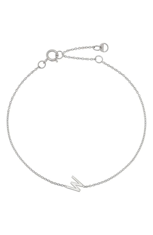 BYCHARI Initial Pendant Bracelet in 14K White Gold-W Cover