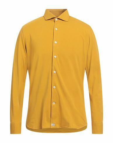 Sonrisa Man Shirt Ocher Cotton, Elastane Cover