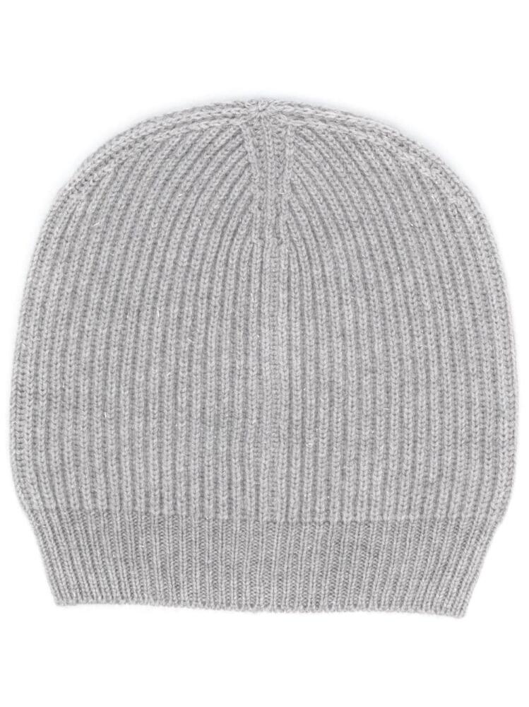 Peserico ribbed-knit pull-on beanie - Grey Cover