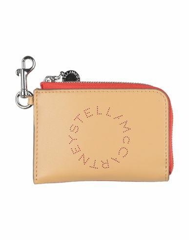 Stella Mccartney Woman Document holder Sand Textile fibers Cover