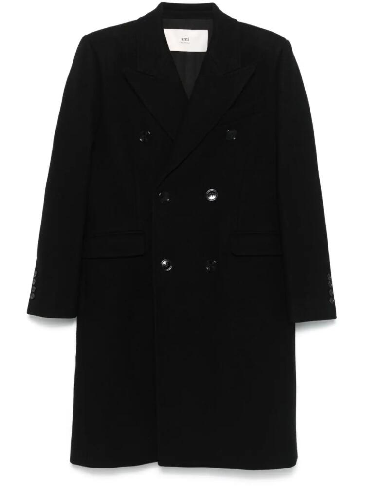 AMI Paris double-breasted coat - Black Cover