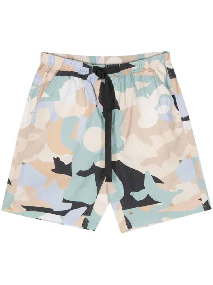 MSGM camouflage-print cotton bermuda shorts - Blue Cover