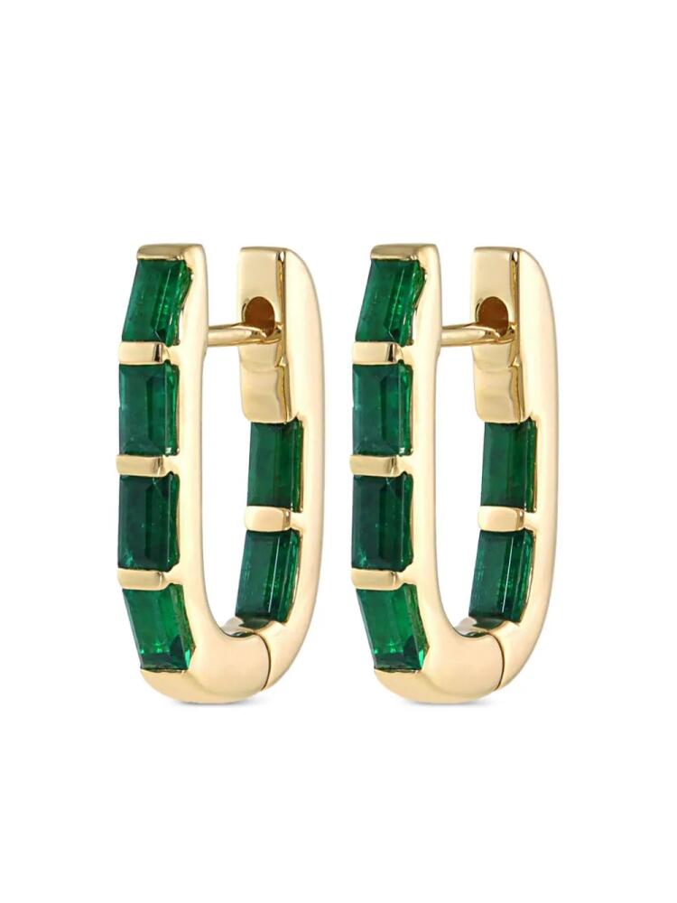 ALINKA 18kt yellow gold Linka emerald hoop earrings Cover