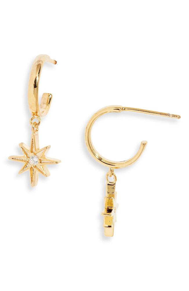 Estella Bartlett North Star Huggie Hoop Earrings in Gold Cover